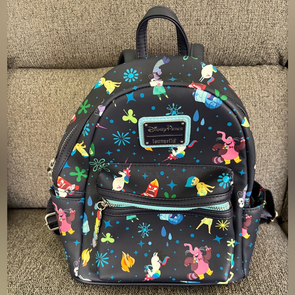 Disney Kids Backpack - Black featuring Inside Out Characters